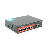 8-портовий керований PoE комутатор YOSO YO208G-120 з 8 портами POE 100Мбіт + 2 UP-Link 1000Мбіт, 52V / 120W. APP-Amitres