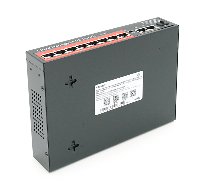 8-портовий керований PoE комутатор YOSO YO308G -120 з 6 портами POE 100Мбіт + 2 POE 1000Мбіт + 2 UP-Link 1000Мбіт + 1 SFP, 52V / 120W. APP-Amitres