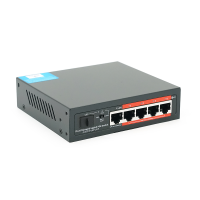 4-портовий гігабітний керований PoE комутатор YOSO YO204-52 з 4 портами POE 1000Мбіт + 1 UP-Link 1000Мбіт +1 SFP, 52V / 52W. APP-Amitres