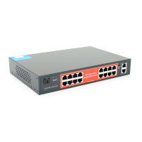 16-портовий гігабітний керований PoE комутатор YOSO YO316-240 з 16 портами POE 1000Мбіт + 2 UP-Link 1000Мбіт + 1 SFP. 52V / 240W. APP-Amitres