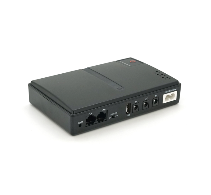 ДБЖ UPS-18W DC1018P YT45103 для роутерів / комутаторів / PON / POE-430, 5 / / 9 / 12V, 1A, 10000MAh(знімні 4*2500MAh), Black, BOX