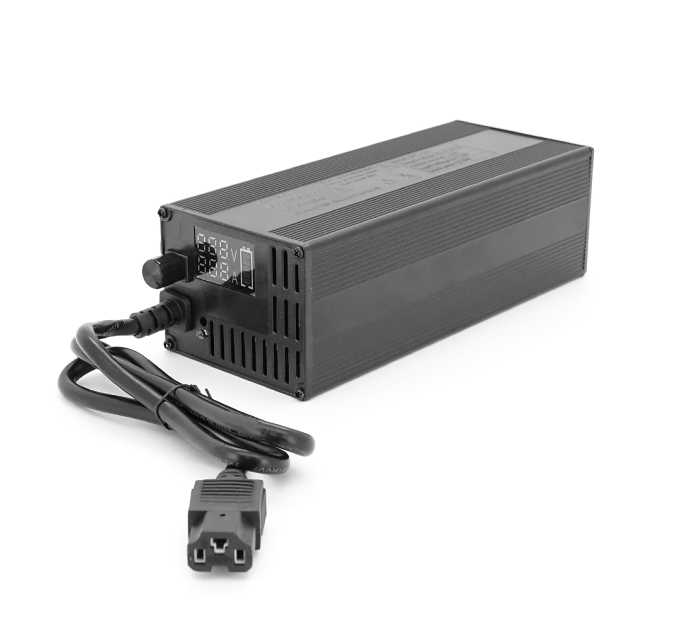 Зарядний пристрій для акумуляторів LiFePO4 48V(58.4V), 16S, 15A, регульований струм, LCD дисплей