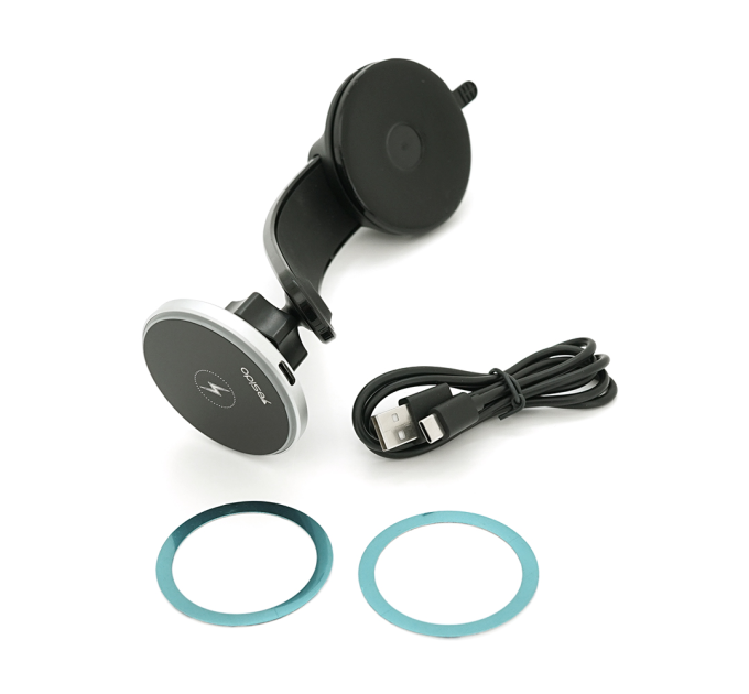 Автотримач Yesido C292+ Wireless Charging 15W, кріплення на торпеду, магніт, Black, Box