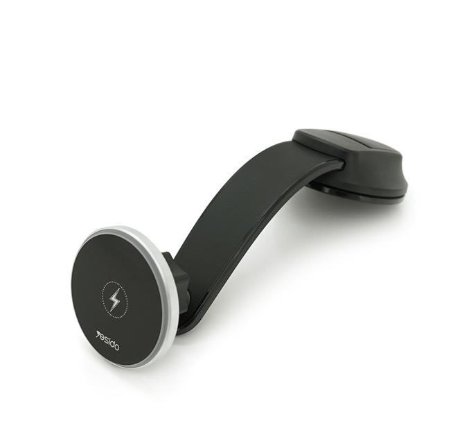 Автотримач Yesido C292+ Wireless Charging 15W, кріплення на торпеду, магніт, Black, Box