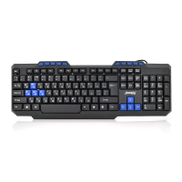 Клавіатура USB JEDEL K518, довжина кабелю 170см, (Eng / Pyc / Укр), (435х130х21), 112k, Black, Box