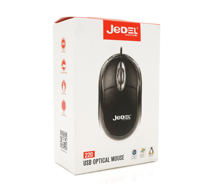 Миша дротова JEDEL TB220, Black, Q200