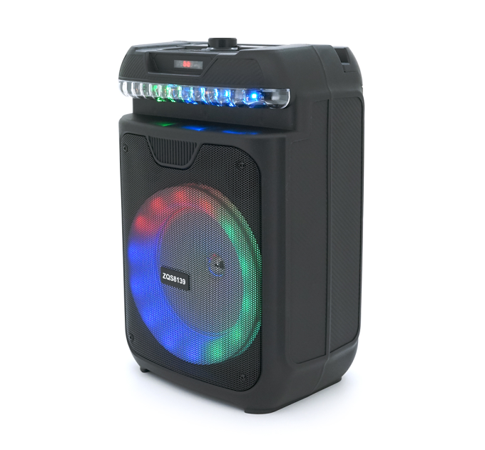 Акустична система з підсвічуванням ZQS8139, 15W, вбудований акум 3600mAh, живлення від USB кабелю, Black, Box