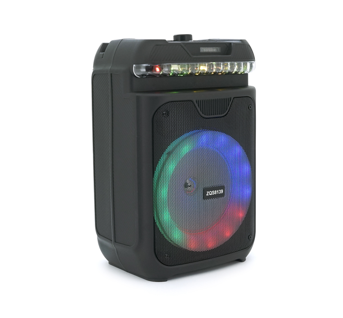 Акустична система з підсвічуванням ZQS8139, 15W, вбудований акум 3600mAh, живлення від USB кабелю, Black, Box