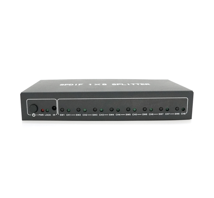 Цифровий оптичний роздільник звуку SPDIF / Toslink 1x8
