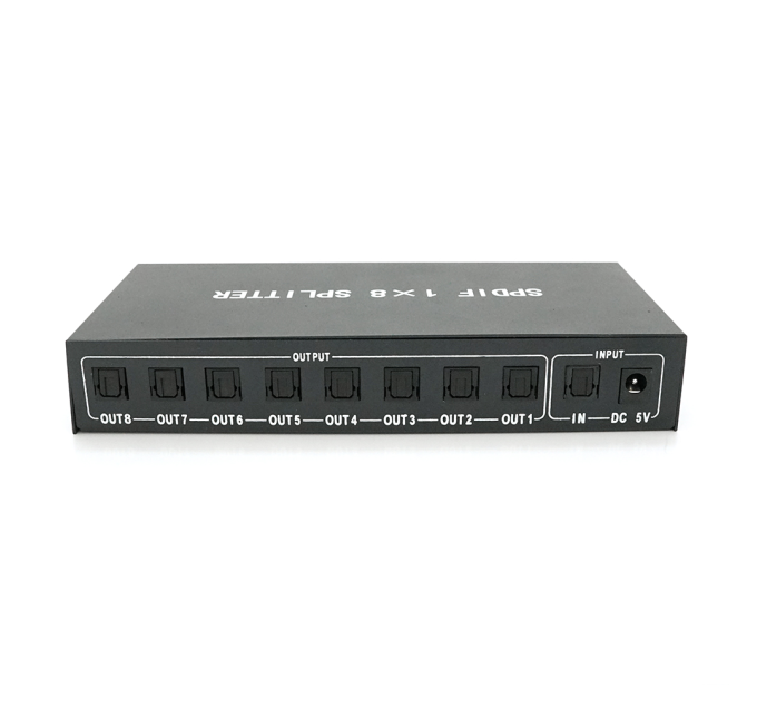 Цифровий оптичний роздільник звуку SPDIF / Toslink 1x8