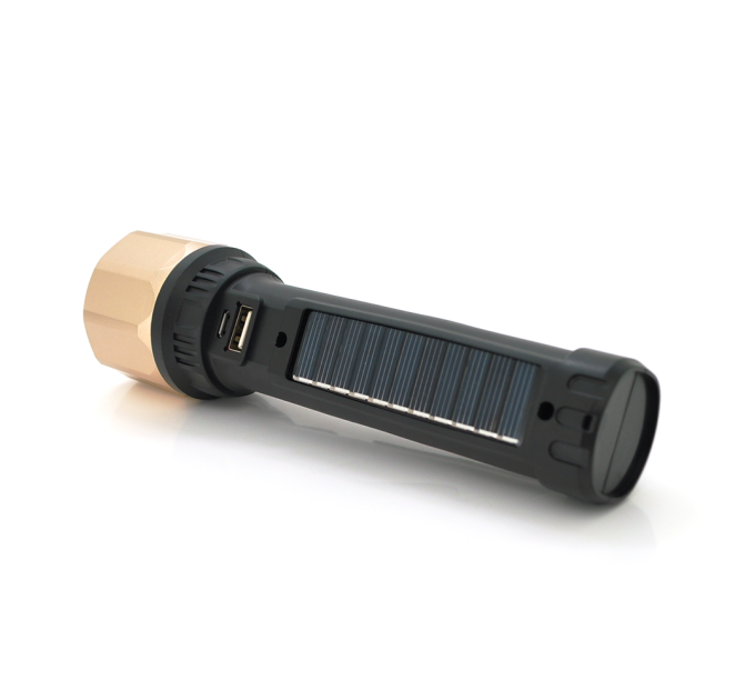 Ліхтар ручний ZHONGYONG ZY-2021, Solar, LED CreeXPE+COB, 2 режими+COB, microUSB, USB вихід, 175х50х32, IP40 , OEM