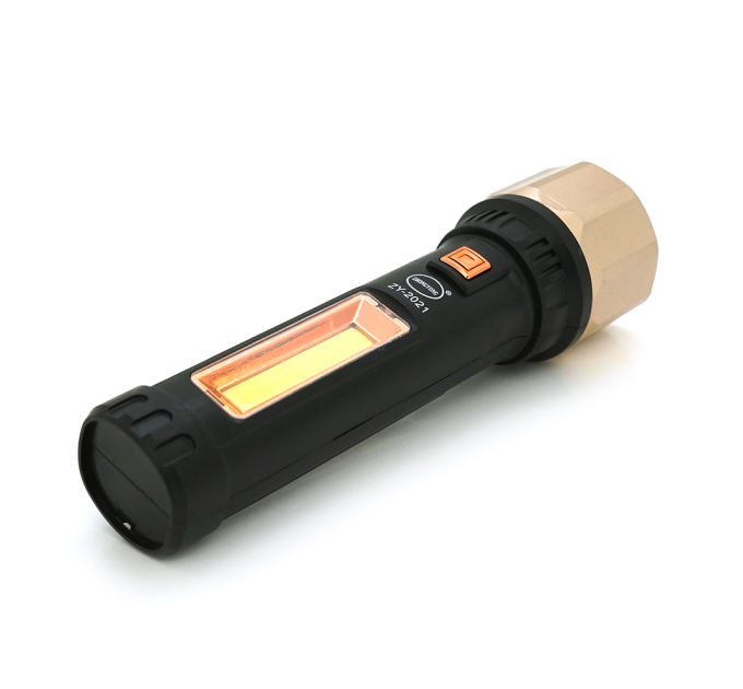 Ліхтар ручний ZHONGYONG ZY-2021, Solar, LED CreeXPE+COB, 2 режими+COB, microUSB, USB вихід, 175х50х32, IP40 , OEM