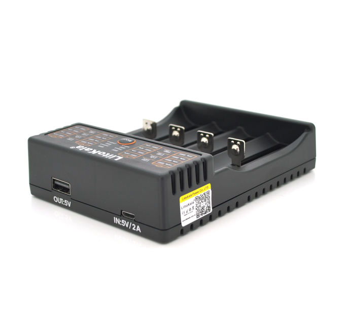 ЗУ універсальне Liitokala lii-402, 4 канали, LCD дисплей, підтримує Li-ion, Ni-MH та Ni-Cd AA (R6), ААA (R03), AAAA, С (R14)