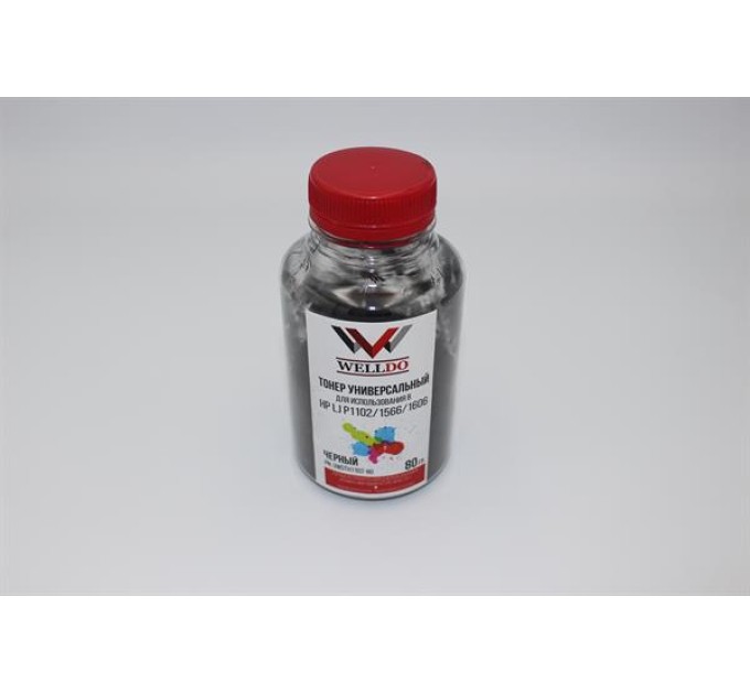 Тонер WELLDO HP LJ P1102/1566, 80г/банка, UWDTH1102-80