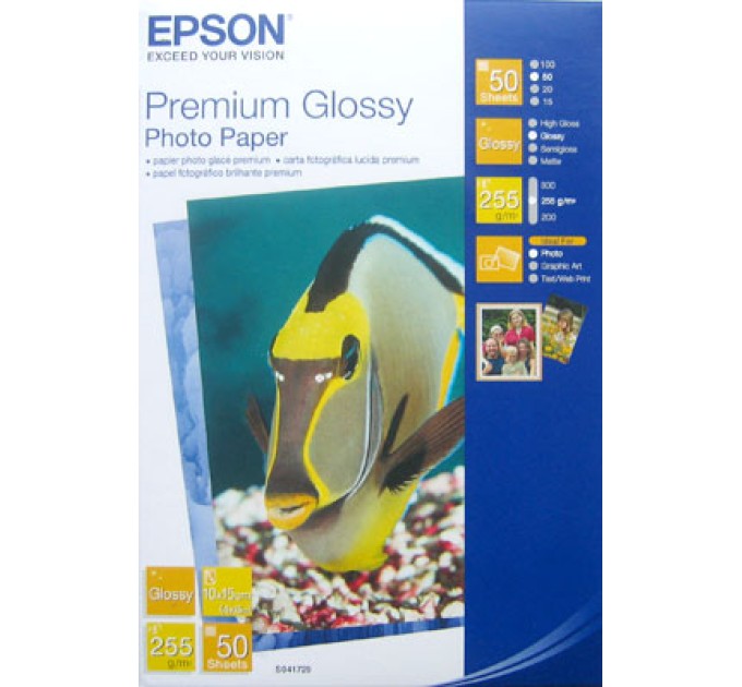 Фотопапір Premium Glossy 10x15 см, 50 арк Epson (C13S041729)