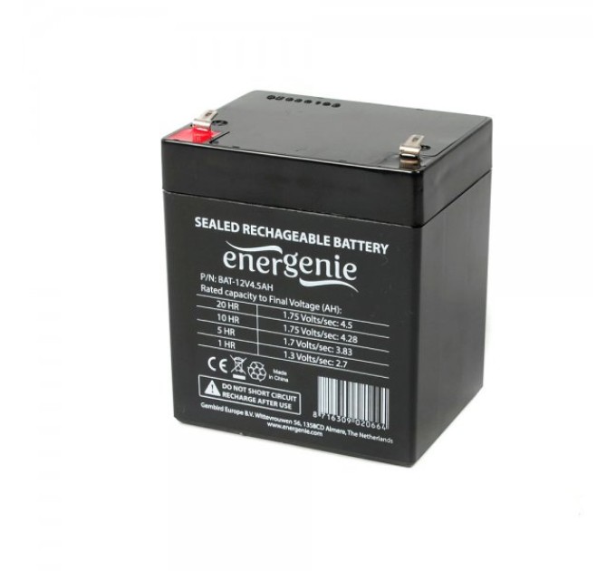 Акумулятор для ДБЖ 12В, 4.5 Aг Energenie (BAT-12V4.5AH)