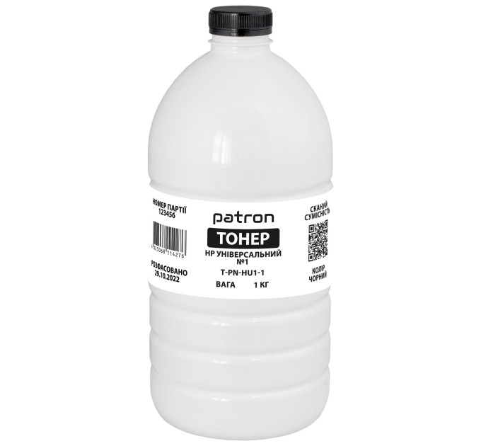 Тонер HP універсальний №1 флакон, 1 кг Patron (PN-HU1-1)