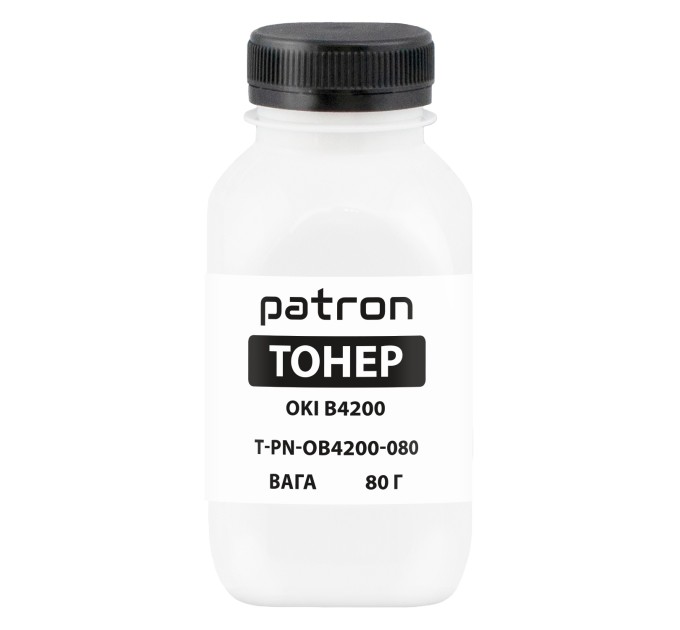 Тонер Oki B4200 флакон, 80 г Patron (PN-OB4200-080)