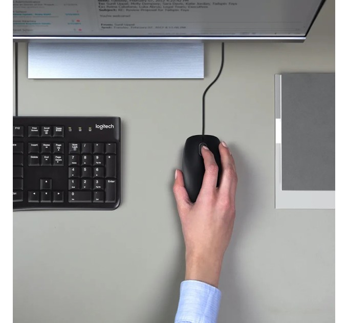 Миша USB B110 Optical Silent, чорна Logitech (910-005508)