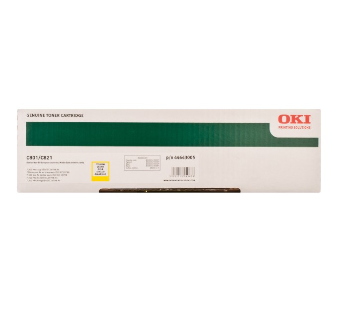 Тонер-картридж C801/821 жовтий Oki (44643005/44643001)