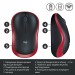 Миша бездротова M185 Cordless, червона Logitech (910-002240/910-002237)