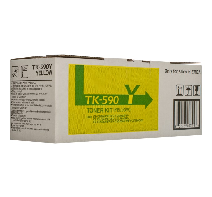Тонер-картридж TK-590Y жовтий Kyocera Mita (1T02KVANL0)
