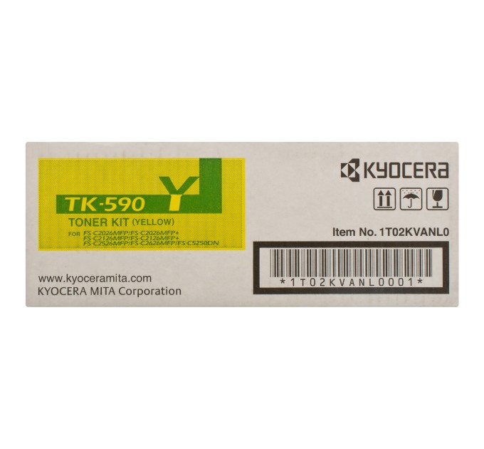 Тонер-картридж TK-590Y жовтий Kyocera Mita (1T02KVANL0)