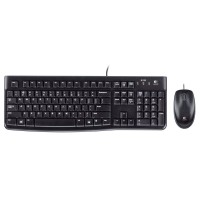 Комплект клавіатура та миша дротовий MK120 Corded Combo, UA, чорний Logitech (920-002563)