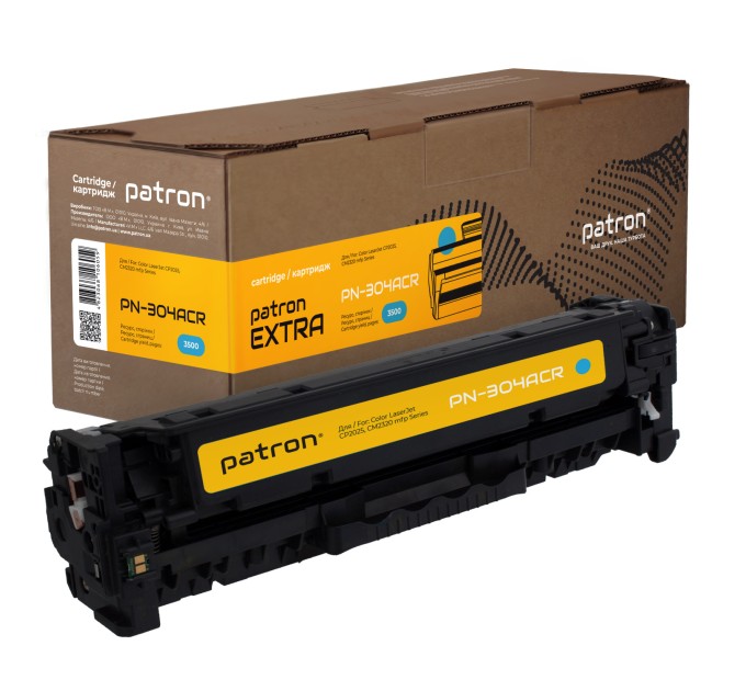 Картридж сумісний HP 304A (CC531A) блакитний Extra Patron (PN-304ACR)