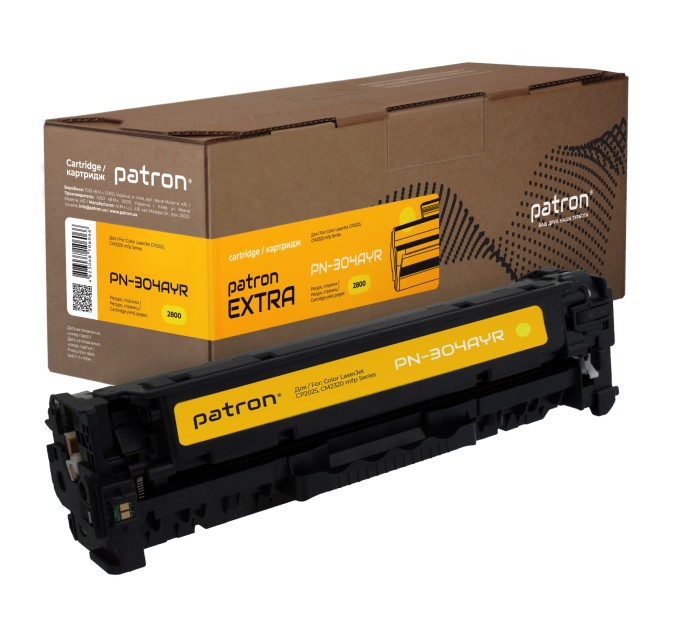 Картридж сумісний HP 304A (CC532A) жовтий Extra Patron (PN-304AYR)
