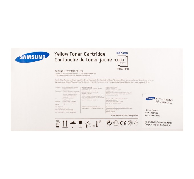 Тонер-картридж CLT-Y406S жовтий Samsung (SU464A)
