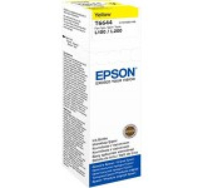 Чорнило L100/L200 жовті, 70 мл Epson (C13T66444A)