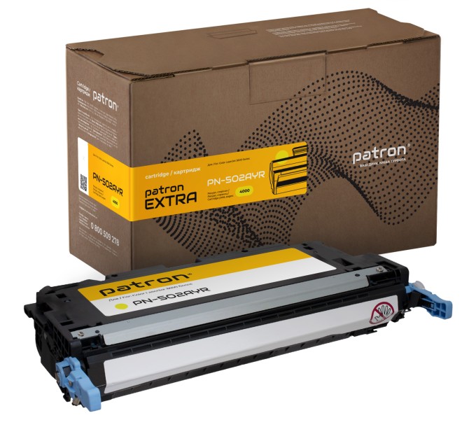 Картридж сумісний HP 502A (Q6472A) жовтий Extra Patron (PN-502AYR)