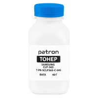 Тонер Samsung CLP-365 флакон, 40 г, блакитний Patron (PN-SCLP365-C-040)