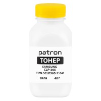 Тонер Samsung CLP-365 флакон, 40 г, жовтий Patron (PN-SCLP365-Y-040)
