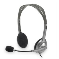 Гарнітура дротова  H110 Stereo, сіро-срібляста Logitech (981-000271)