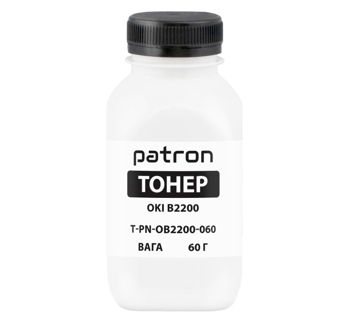 Тонер Oki B2200 флакон, 60 г Patron (PN-OB2200-060)