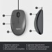 Миша USB M100 Optical, чорна Logitech (910-005003/910-006652)