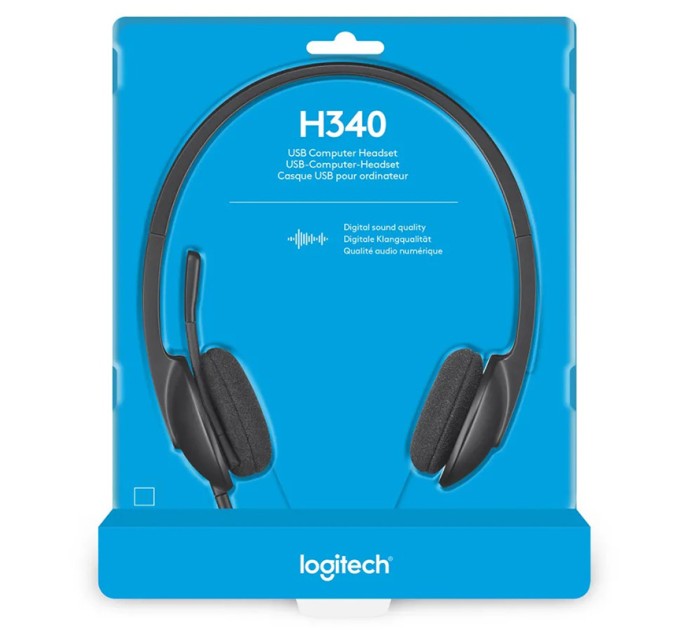 Гарнітура USB H340, чорна Logitech (981-000475)