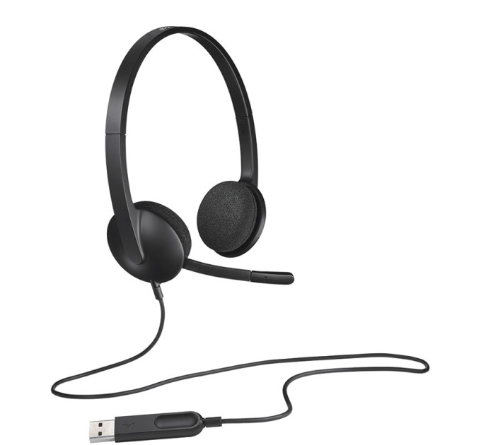 Гарнітура USB H340, чорна Logitech (981-000475)