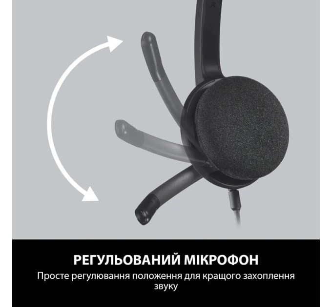 Гарнітура USB H340, чорна Logitech (981-000475)