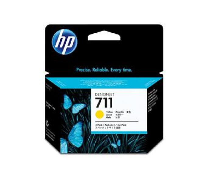 Комплект картриджів №711 3х29 мл, жовтий HP (CZ136A)
