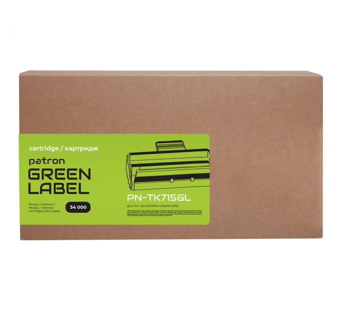 Тонер-картридж сумісний Kyocera Mita TK-715 Green Label Patron (PN-TK715GL)
