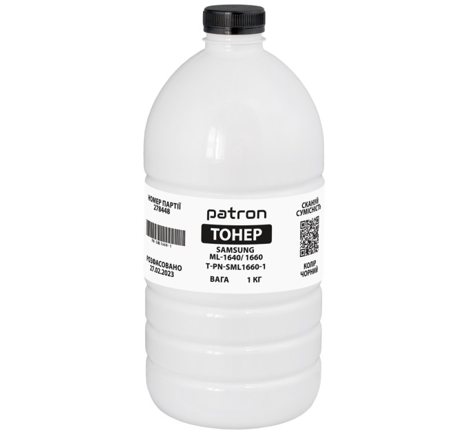 Тонер Samsung ML-1640/ML-1660 флакон, 1 кг Patron (PN-SML1660-1)