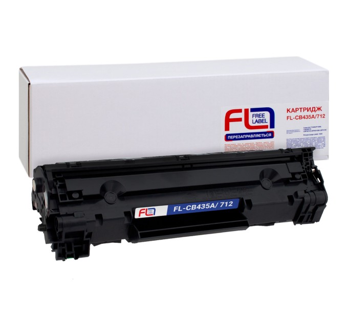 Картридж сумісний HP 35A (CB435A)/Canon 712 Free Label (FL-CB435A/712)
