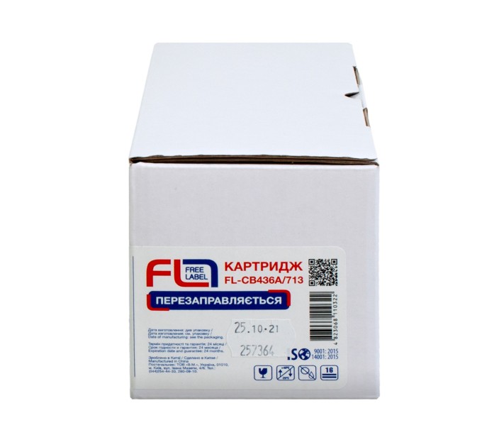 Картридж сумісний HP 36A (CB436A)/Canon 713 Free Label (FL-CB436A/713)