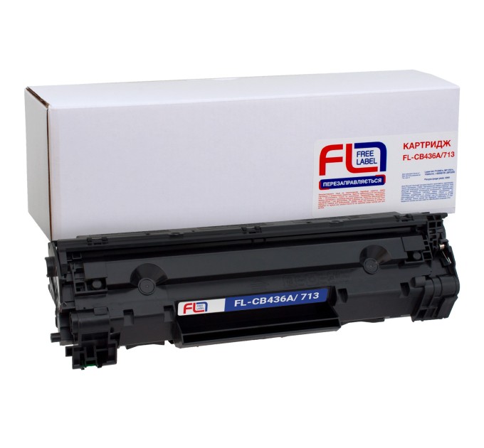 Картридж сумісний HP 36A (CB436A)/Canon 713 Free Label (FL-CB436A/713)