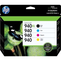 Комплект картриджів №940XL чорний, блакитний, пурпуровий, жовтий HP (C2N93AE)