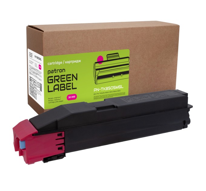 Тонер-картридж сумісний Kyocera Mita TK-8505M пурпуровий Green Label Patron (PN-TK8505MGL)