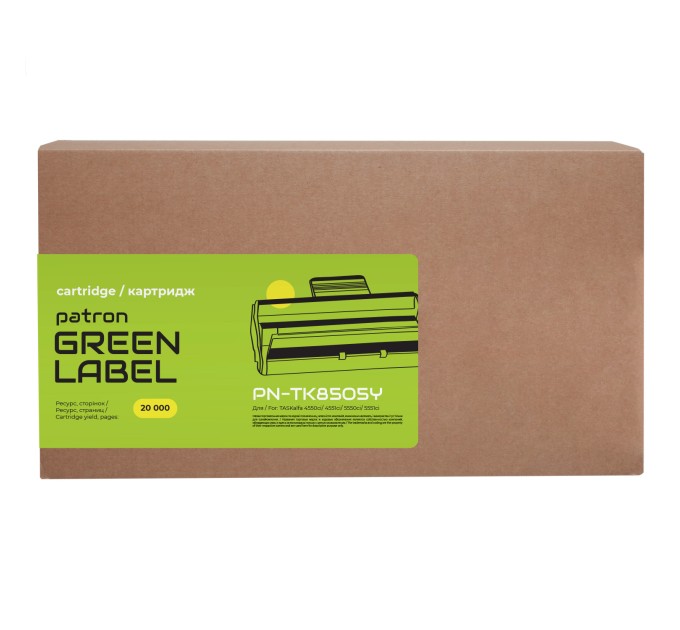 Тонер-картридж сумісний Kyocera Mita TK-8505Y жовтий Green Label Patron (PN-TK8505YGL)